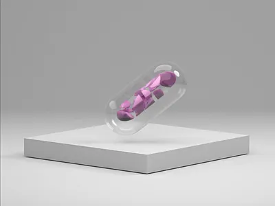 C4DA Pill c4d c4dart design gray pill