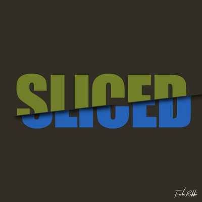 Sliced Typography design adobe photoshop branding design graphic design graphicdesign logo typography ui ux vector