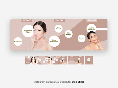 Instagram Carousel Ad Design for Cleo Clinic design facebook ad facebook ads facebook advertising instagram post social media design social media designs