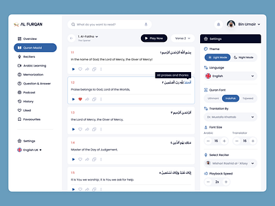 Islamic Platform - Al Furqan charity courses dashboard elearning hajj umrah halal halal treading halal website islam islamic mobile app islamic platform designer islamic startup islamic website app masjid m muslim platform quran app quran web reading uiux design web design
