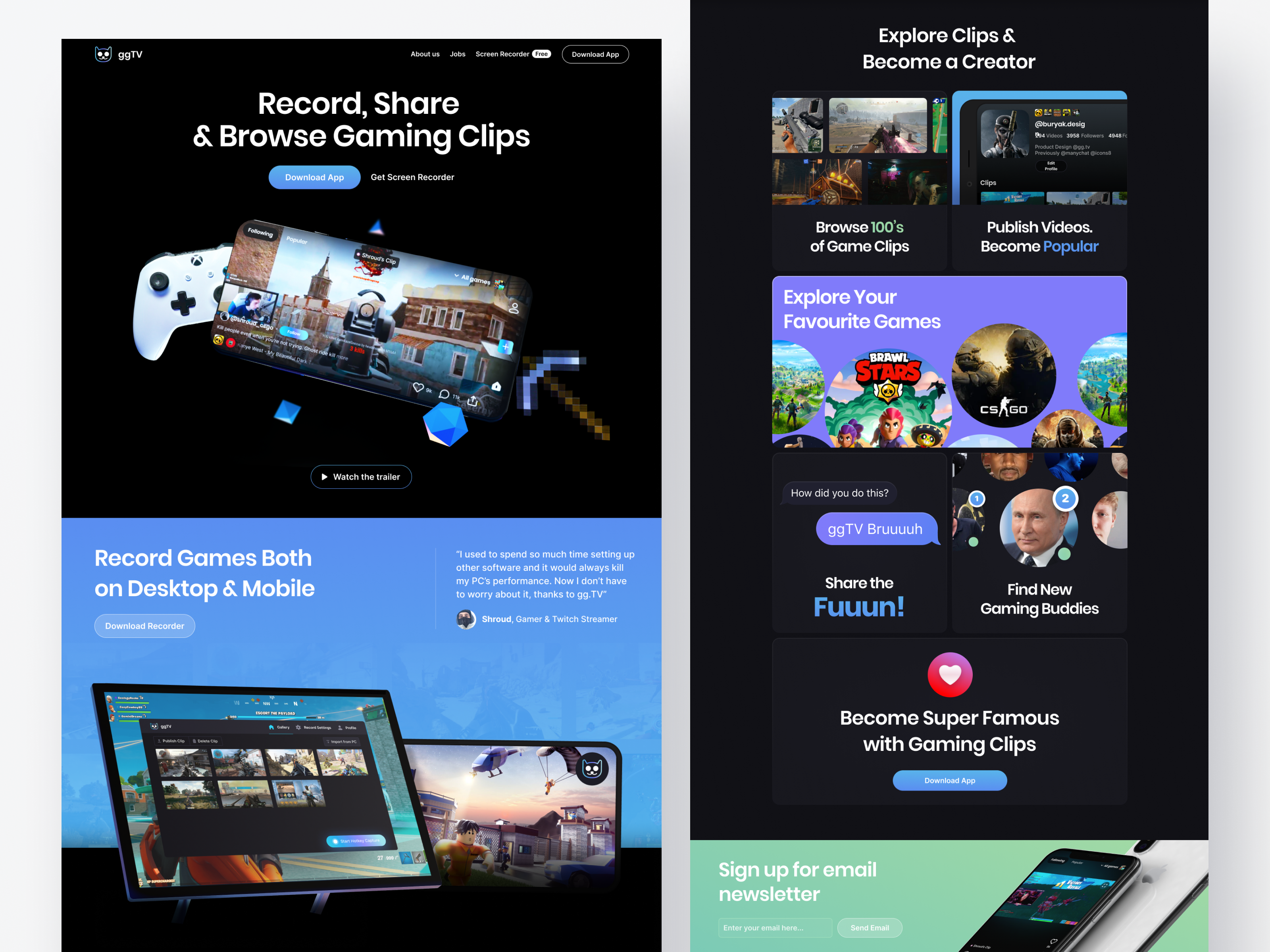 Example of ggTV - TikTok for Gamers