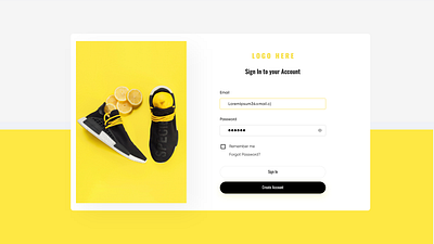 Login Page design graphicdesign login login design login form login page login screen mockup mockups sign in sign in page sign in ui sign up form ui ui design ui ux ui ux design uidesign userinterface yellow