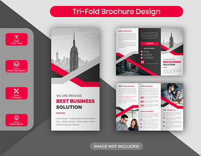 Creative Modern Corporate Business Trifold Brochure Design bifold brochure brand design brand identity brochure brochure design brochure template business commercial corporate creative design flyer graphic design modern design trifold trifold brochure