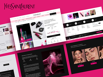 YVES SAINT LAURENT - New Product branding design figma fragrance lipstick luxe makeup product ui ux uxui webdesign yves saint laurent