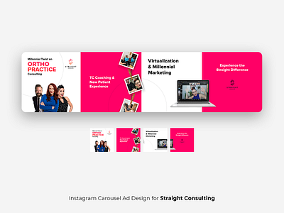Instagram Carousel Ad Design for Straight Consulting design facebook ad facebook ads facebook advertising facebook post facebooks ads instagram post instagram template social media design social media designs