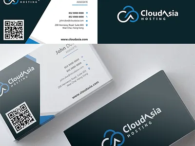 CloudAsia - Business Card Design adobe illustrator branding business card business card design cloud computing logo design it business card it business card nishdlive