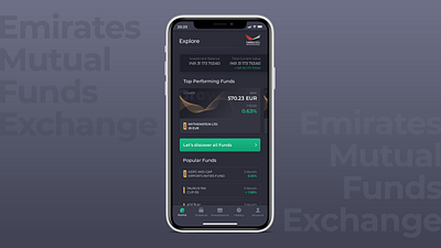 Mutual Funds Trading iOS App app dashboard design emirates finance fintech funds interface investment money ui ux