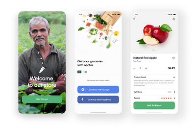 Farm App design app farm farmers market farming food app shopify shopping app ui ux web