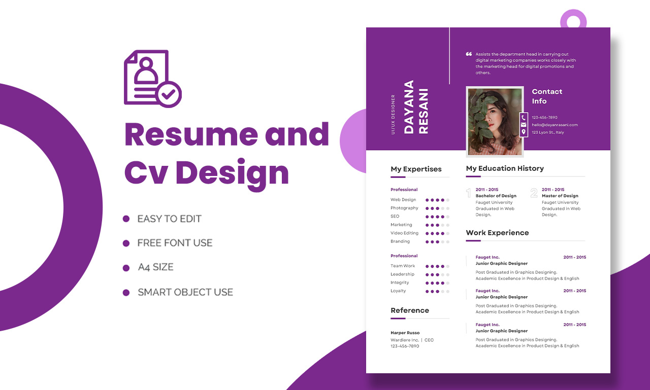 Resume and CV Design by Dezar Design on Dribbble