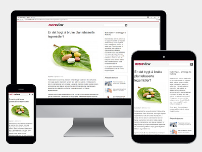 Webdesign NutraView 2015 blog responsive responsive web design
