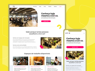 Civi-co Website coworking coworking space social ui website