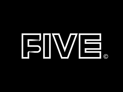 FIVE brand branding design idea illustration logo mark negative typography ui