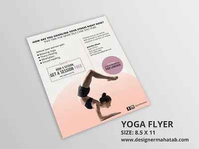Yoga #Flyer #EDDM #Postcard design