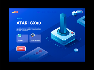 Console Detail | GameClub branding design futuristic game gaming grid illustration interface isometric landing page landingpage minimal retro typogaphy ui ux vector web website