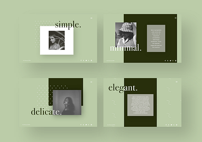 Minimal Green adobexd design minimal mockup prototype typography ui ux vector website design