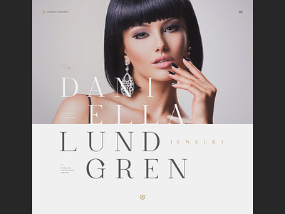 Daniella Lundgren Jewelry concept design typography ui ux webdesign website