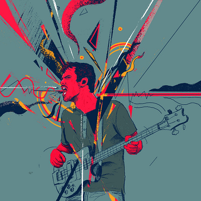 All them witches character concerts editorial front man gig illustration illustrator live music music musician people portrait rocknroll singer