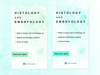 Histology & Embryology 2d 3d art danialnazemi design flat graphic icon illustration logo passion photoshop typography ui uidesign uiux vector website xd