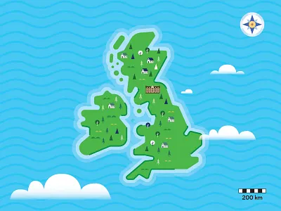 UK aftereffects animación animation design flat illustration illustrator minimal moview united kingdom