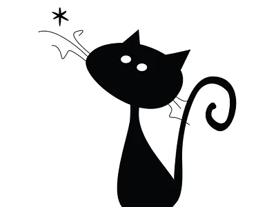 snowfall black cartoon cat cute design drawing eyes illustration pieloot sketch snow white
