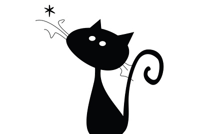 snowfall black cartoon cat cute design drawing eyes illustration pieloot sketch snow white