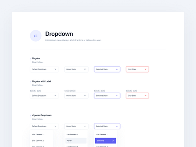 Stellar Design System: Dropdown 4px grid 8px grid clean components design design system dropdown dropdown menu dropdowns figma modern pixel perfect ui ux