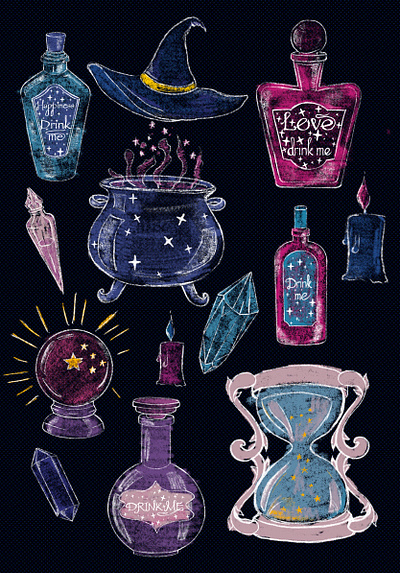 magic pack art artwork digitalart illustraion illustration illustration art illustrations magic procreate witch