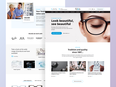 Optics Filos - Website optics website website design