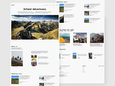 trekking company landing page concept alignment clean ui concept hero section hiking landingpage layout minimal mountain mountains nature trekking typo ui ui design uidesign uiux web design webdesign webdesigner