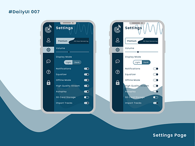 #Daily UI 007 - Setting Page app daily ui dailyui007 dailyuichallenge design design app figma interface music app settings settings icon settings page settings ui ui user user experience userinterface ux web webdesign