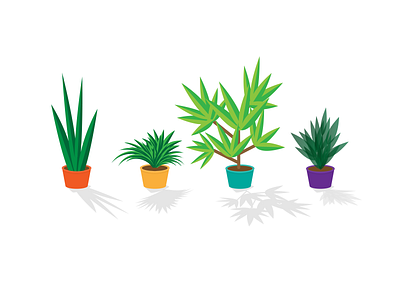 Potted Plants app art cute drawing enviroment icon illustration illustrator logo plants ui ux vector web