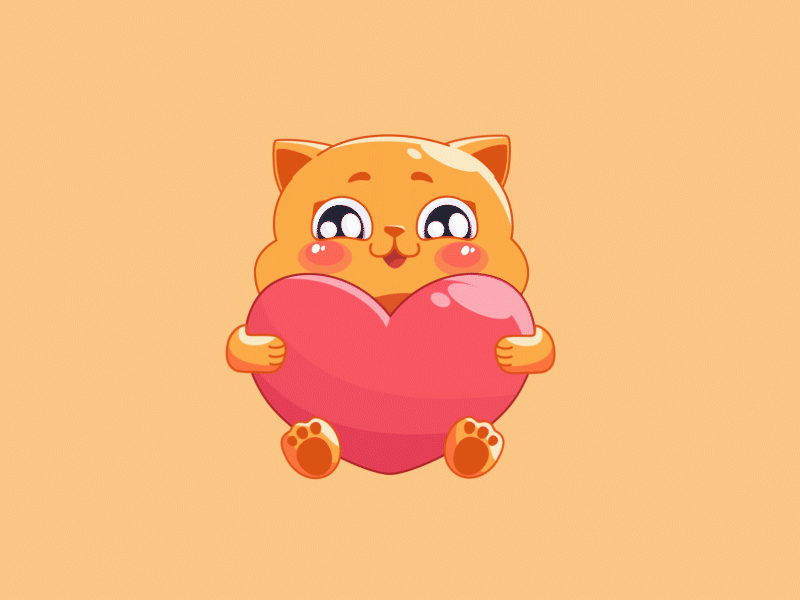 Cute Cat animal animated animated gif animation animation 2d animation after effects cats cute animal cute cat dribble illustration