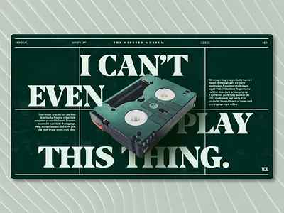 Hipster Museum Landing Page app branding design graphic design interface design logo typography ui vector web