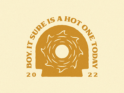 Heatwave badge branding heatwave hot logo logo design minimal summer sun typography waves