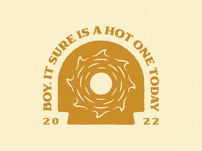 Heatwave badge branding heatwave hot logo logo design minimal summer sun typography waves