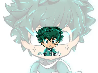 Midoriya Izuku Emote anime boku no hero academia emote emotes illustration manga midoriya izuku streamer twitch