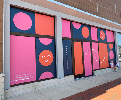 Marketstreet Lynnfield Window Graphics 1 advertising art art direction bold branding color design digital art graphic design graphic designer illustration illustrator marketing out of home outdoor advertising window graphics