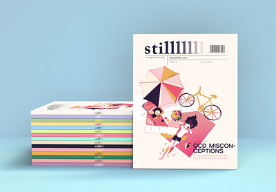 Still Magazine bright calm cute design editorial design illustration layout logo magazine magazine layout mental health psychology typography vector