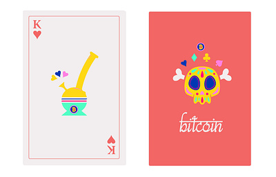 Bitcoin Card Deck 4 / 4 art bitcoin deck of cards design drugs edgy flat graphic design illustration illustrator minimal popart vector vibrant