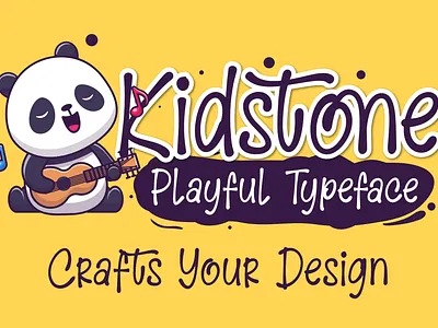 Kidstone - Cute Typeface animation app bold branding covid19 design font handmade logo newfont typography web