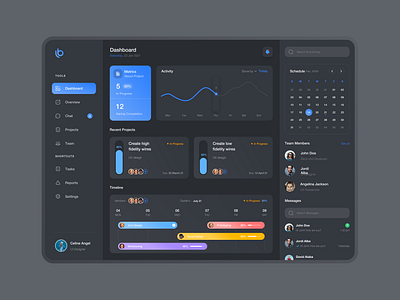 Task management - Dark Mode dark dashboard dashboard design dashboard ui design exploration ui ui ux ui design uiuxdegner uiuxdesign web web design weeklyui