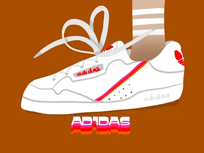 Adidas Continental 80 adidas adidas continental 80 adidas originals advertising campaign branding design illustration logo logodesign procreate typography vector