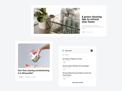 Blog UI Design app article blog card cards component components design interaction interface list minimal mobile pattern post product design search ui