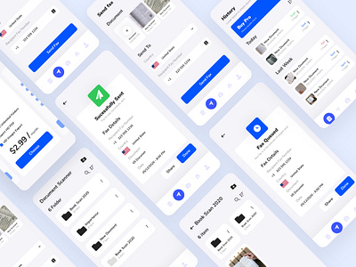 Scan and Fax Apps clean color creative design fax illustration ios app design mobile app mobile app design mobile application mobile ui typography ui uidesign ux website