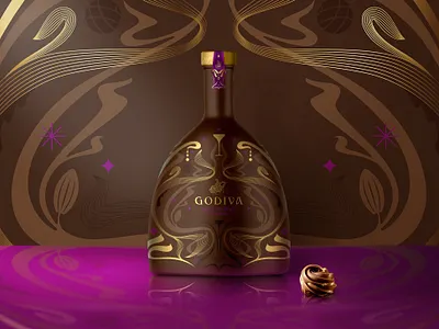 Premium Packaging Design Concept art nouveau chocolate design drinks illustration liqueur luxurious luxury milk chocolate modern pattern premium spirits sustainable