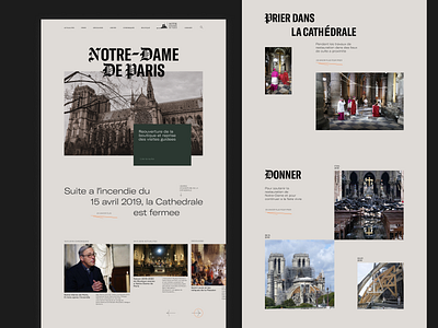 Notre-Dame De Paris. Main page. design figma minimal typography ui ux web webdesign website website design