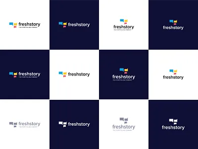 Freshstory Logo Variations application brand brand guide branding chat fresh fs logo logo logo design logo guidelines logodesign logos options placement story storytelling variation variations