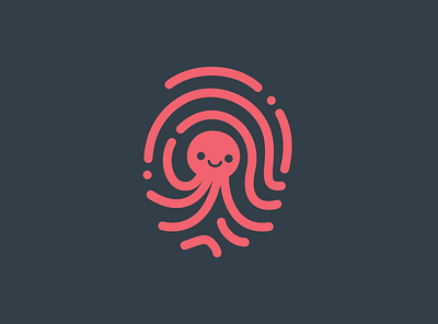 Fignerprint octopus branding fingerprint illustration logo octopus ui