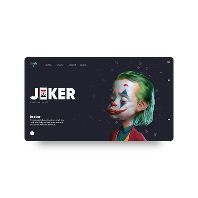 Joker DC adobe illustrator adobe xd design illustrator ui uiux web web design website