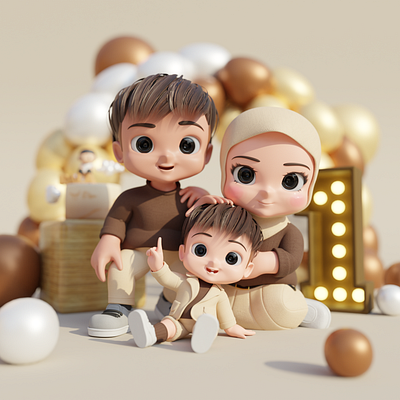 Chibi riged character base 3d 3d art 3d character 3d illustration 3d modeling blender nft